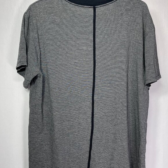 Lululemon Mens All Yours Gray / Black Stripe S/S T-Shirt Size Medium EUC - Picture 3 of 4